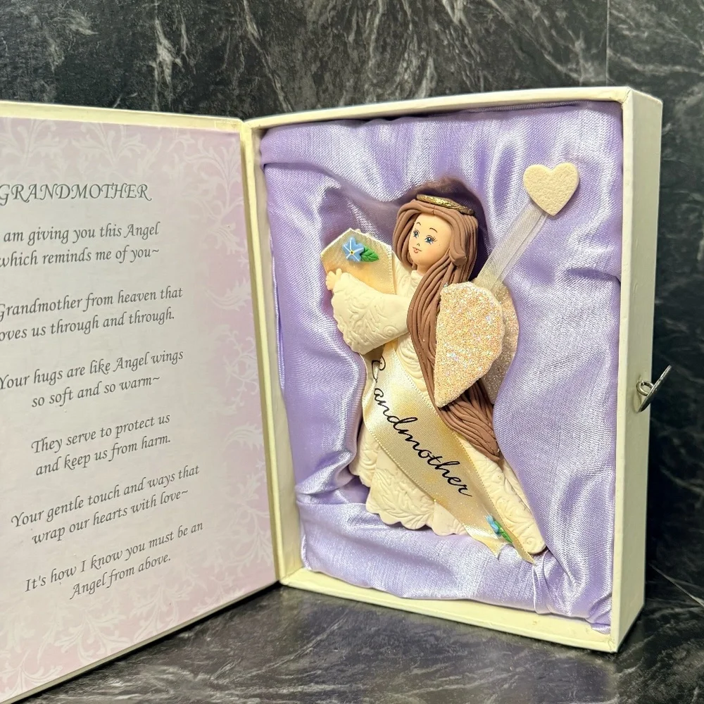 PAVILION GIFT COMPANY 2004 “Grandmother” Box with Angel Ornament